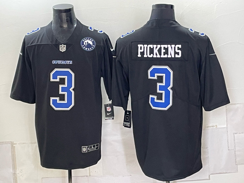 Men 2026 Dallas Cowboys #3 Pickens black Nike NFL Jersey 0931002